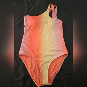 Aerie Gradient One Piece Swimsuit - Pink‎ and Yellow